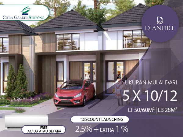 rumah di cluster Diandre Citra Garden Serpong